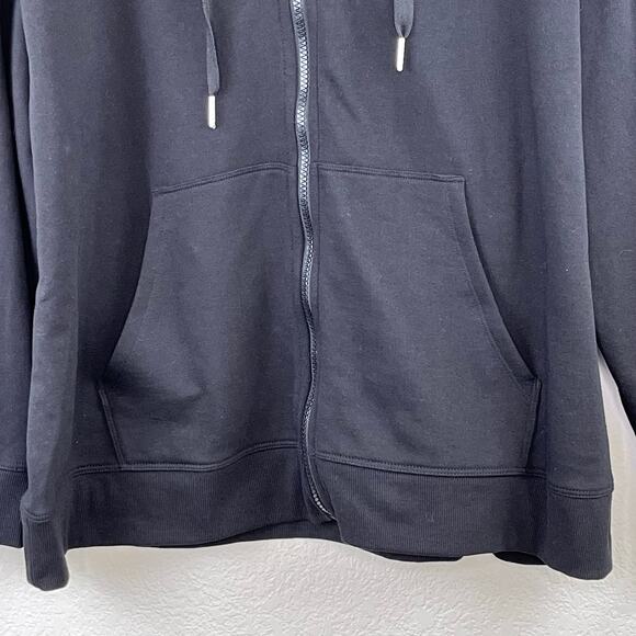Calvin Klein Performance Black Logo Tape Full Zip Hoodie Sweatshirt Plus 1X NWT - Picture 6 of 13